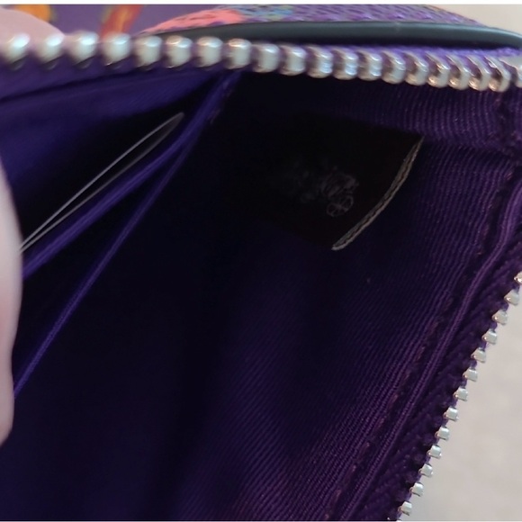 NWT Coach Purple Floral Wristlet - Picture 6 of 6